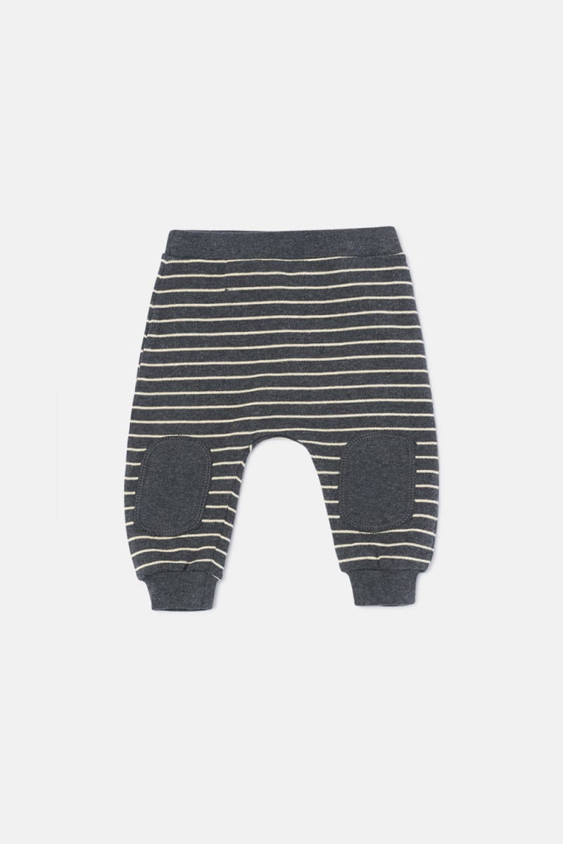 Striped Baby Pants - Dark Grey-Stone