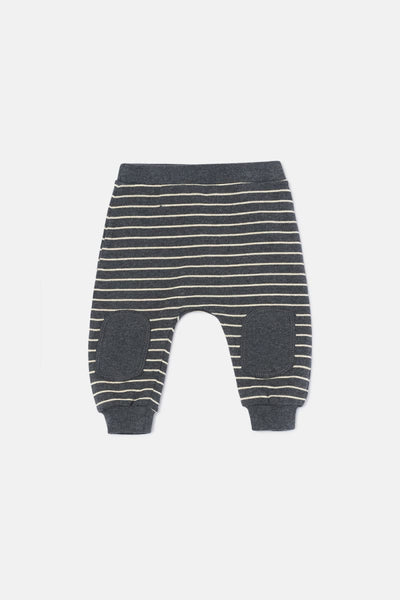 Striped Baby Pants - Dark Grey-Stone
