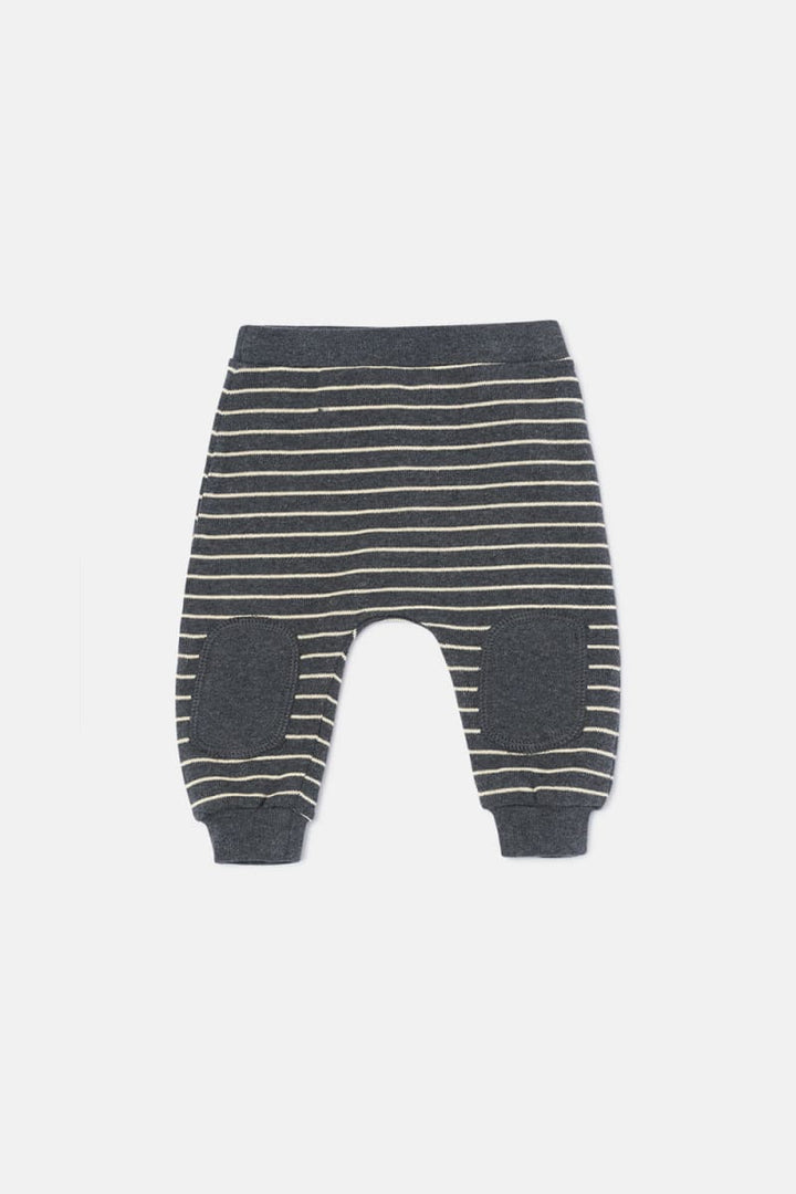 Striped Baby Pants - Dark Grey-Stone