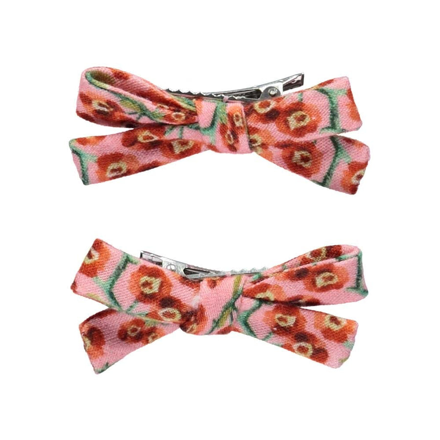 Matilde Pigtail Set - Pink Floral Hair Accessories Bebe Organic