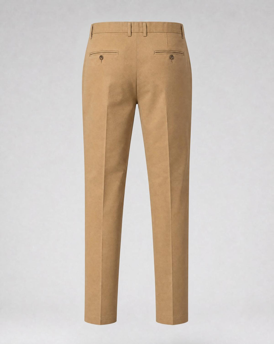Brushed Cotton Plain Front Newton Pant - Khaki