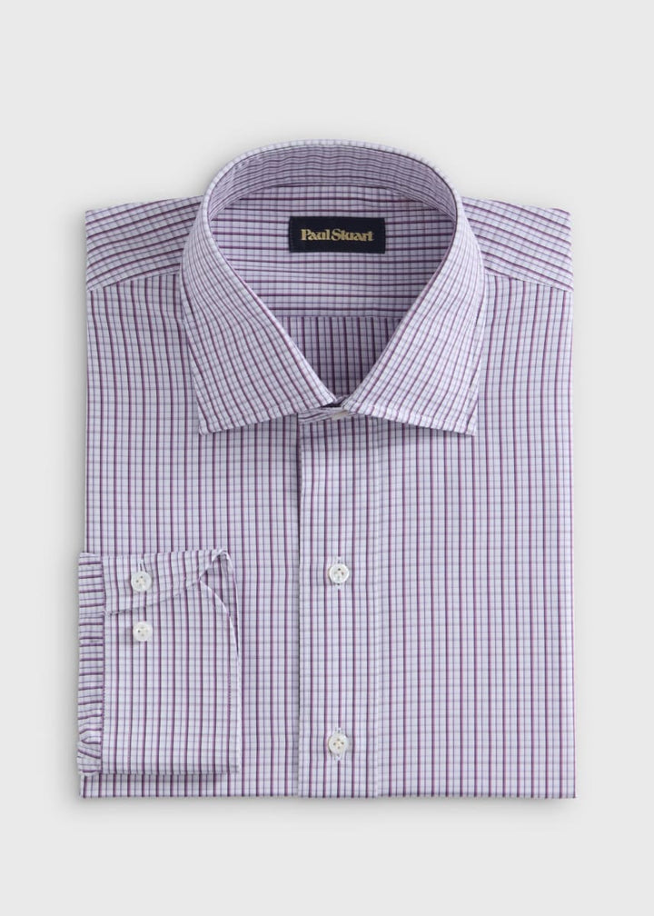 Small Check Dress Shirt - Lavender - Collared Shirt