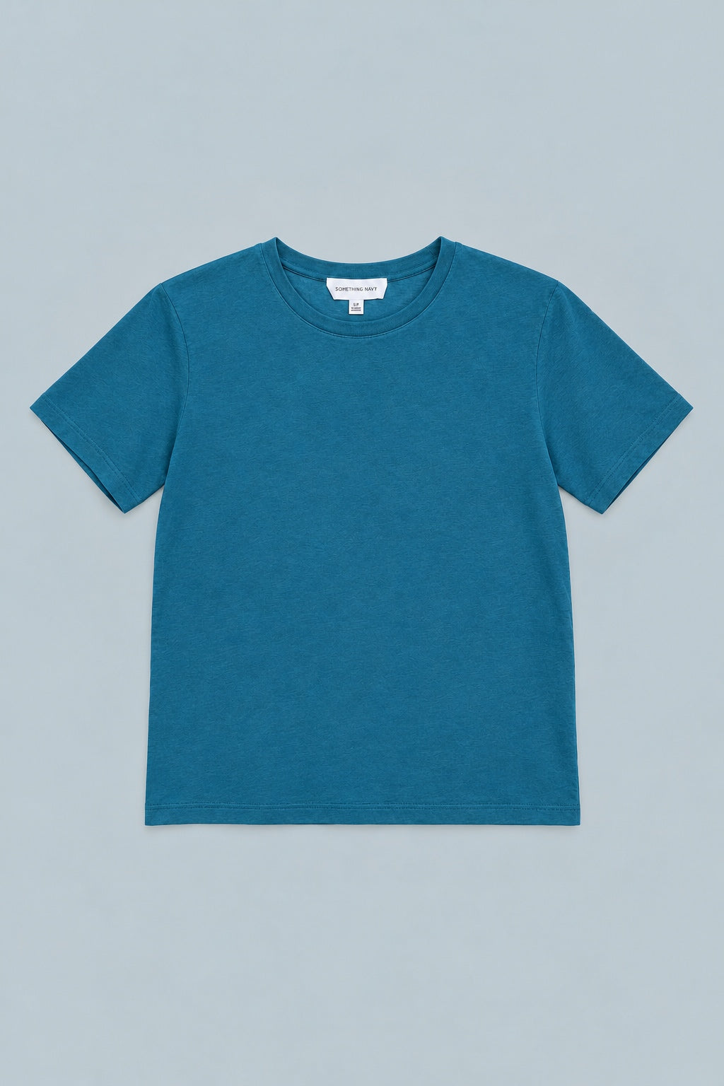 Luxe Rose Crewneck Tee - Teal