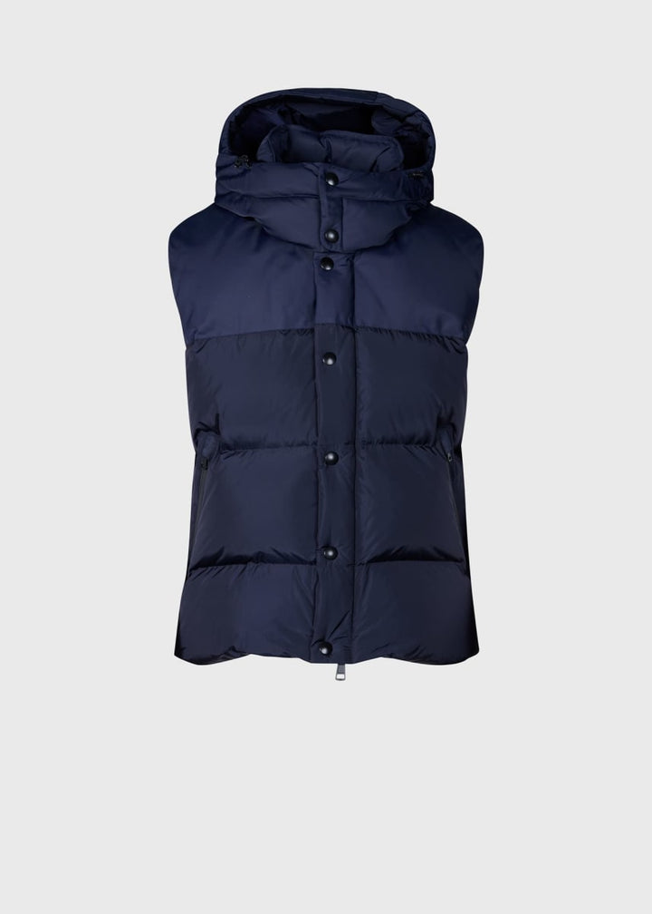 Hooded Puffer Vest - Navy