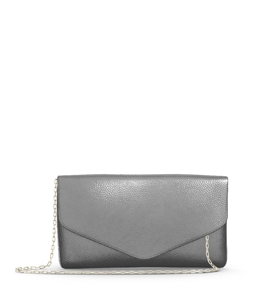 Comodo Envelope Clutch - Gunmetal