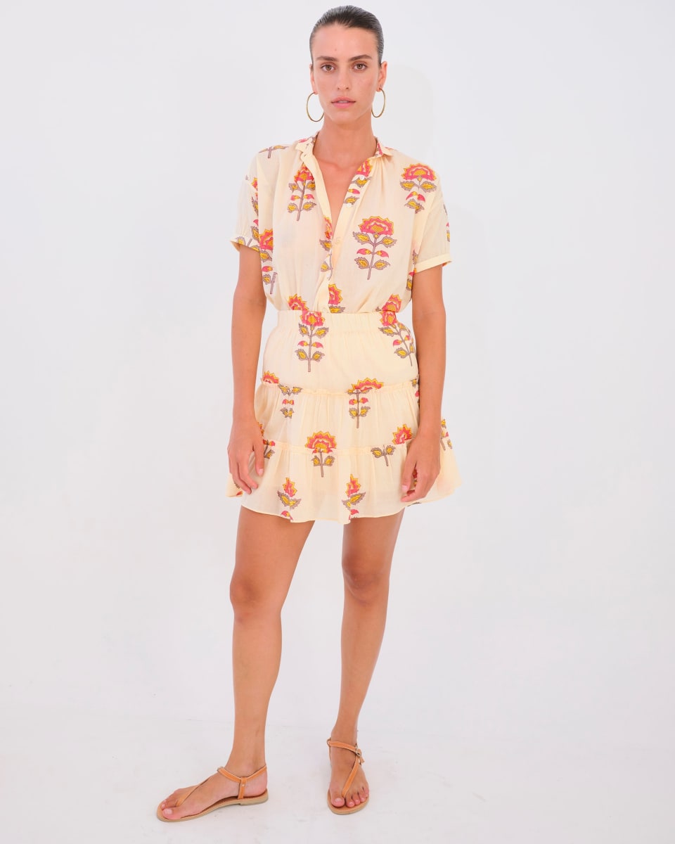 Jona Shirt - Peach Floral