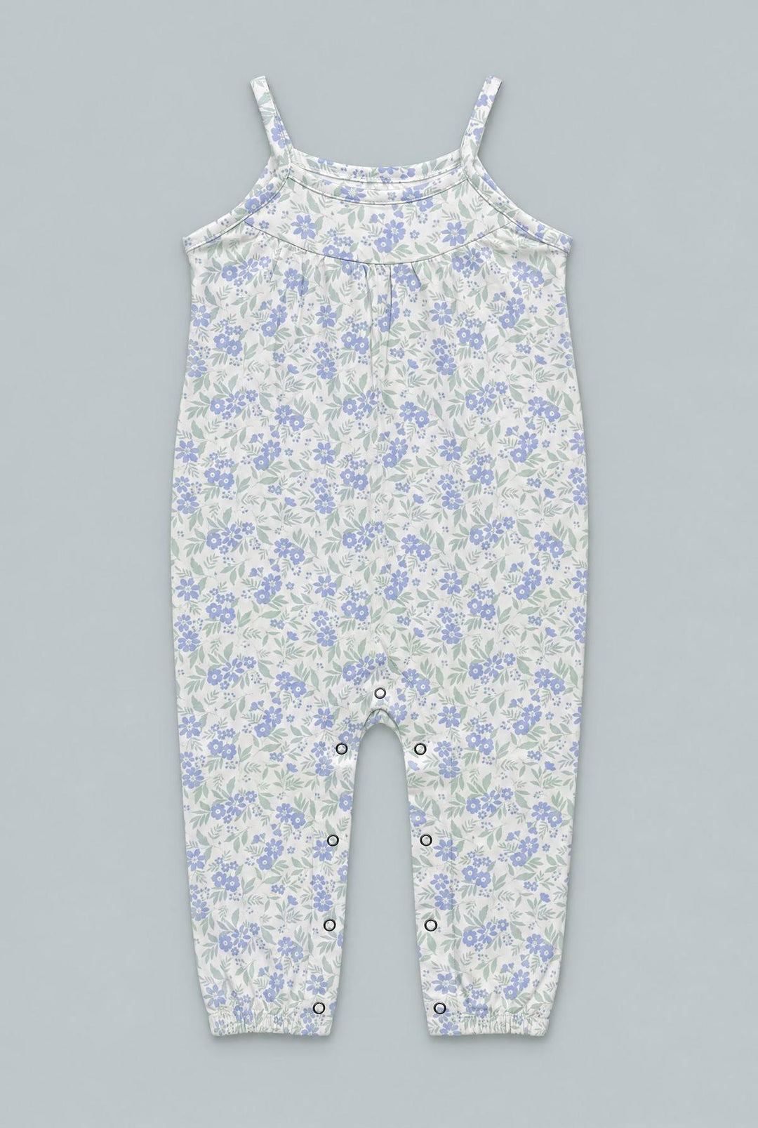 Tank Pant Romper - Vintage Flower Purple