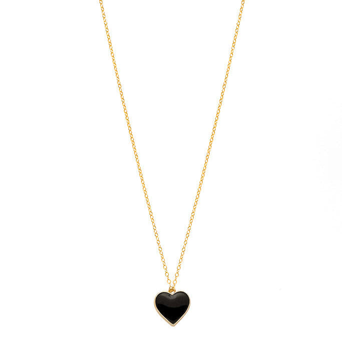 Single Hearted Girl Black Necklace – Magnetic Clasp Jewelry for Self-Love