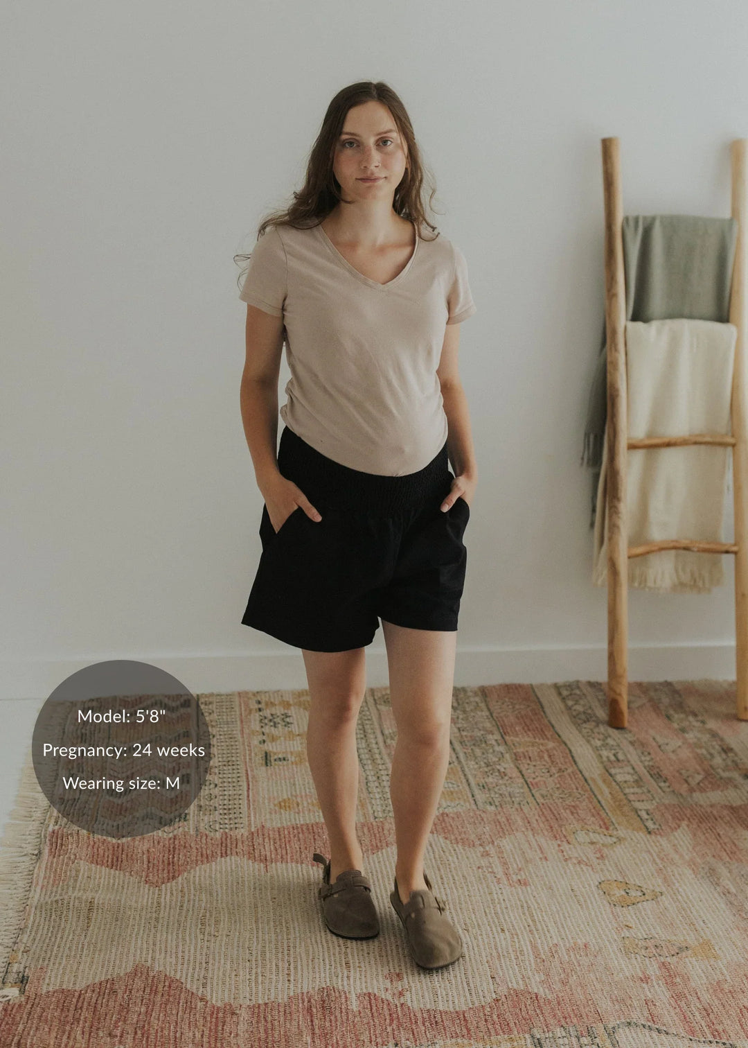 Adult Adaptable Smocked Shorts - Black