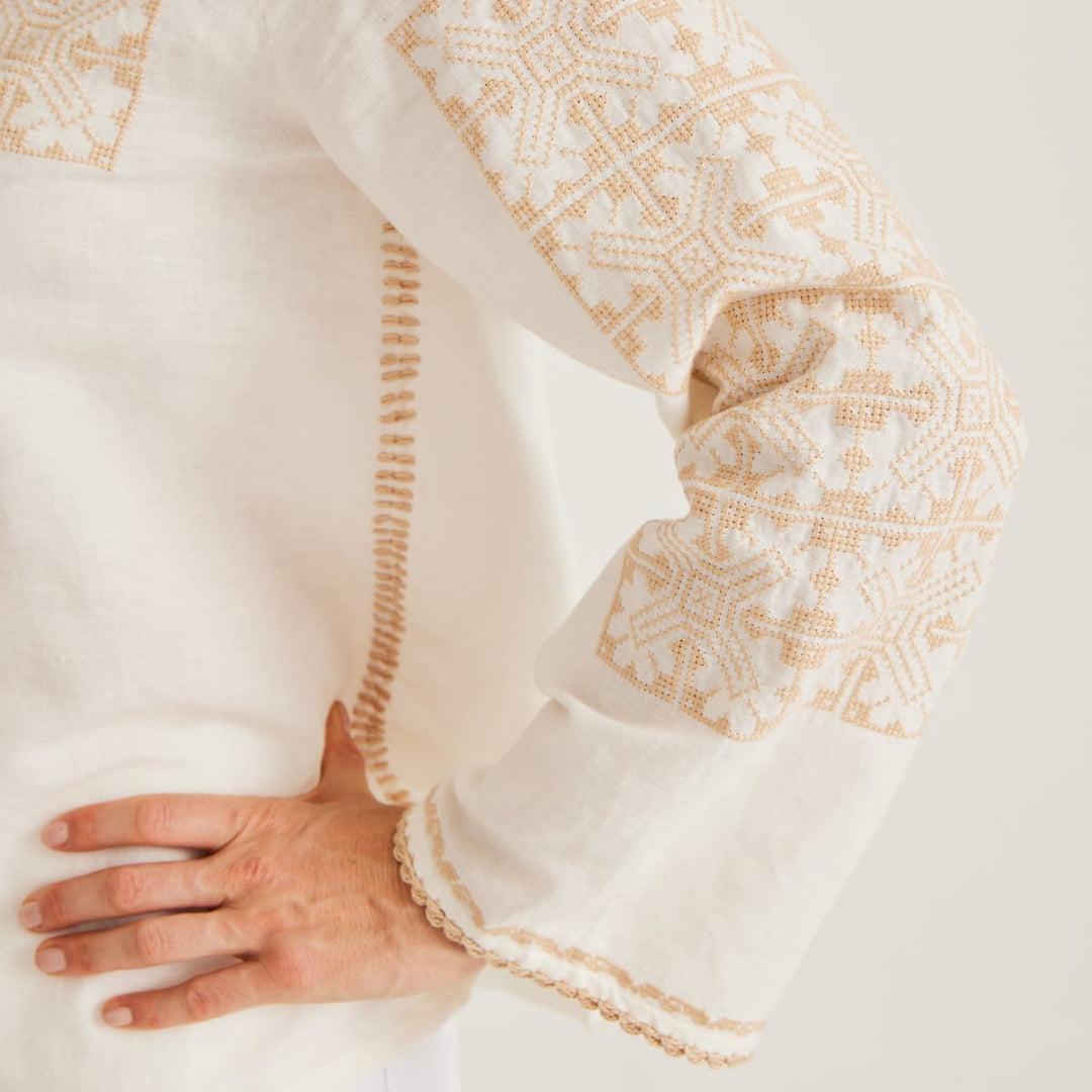 Cassandra Top - White/Beige