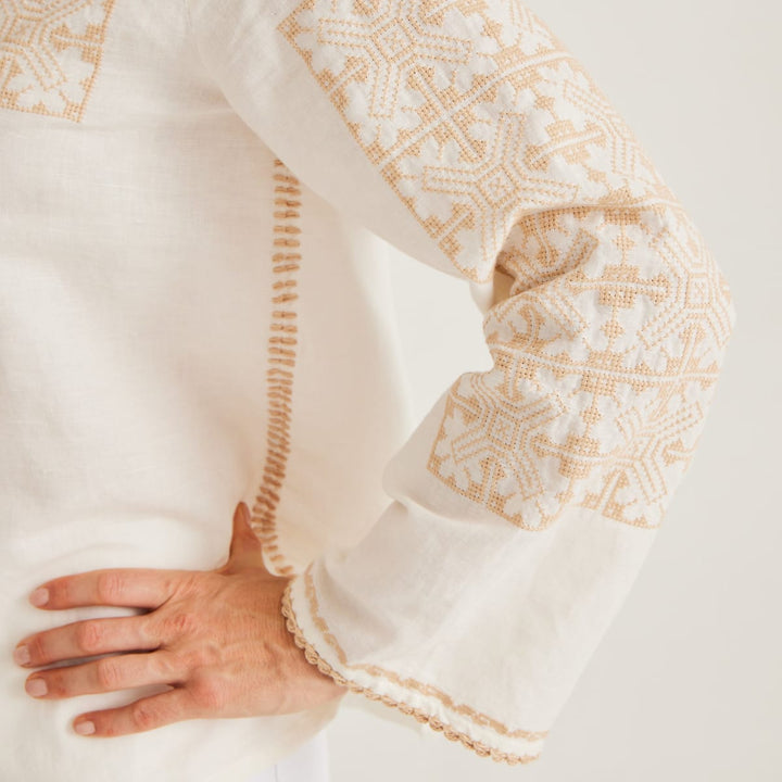 Cassandra Top - White/Beige