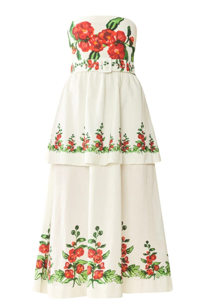Daisy Dress x Larsen McDowell - White Larsen Watercolor - FINAL SALE - Dresses