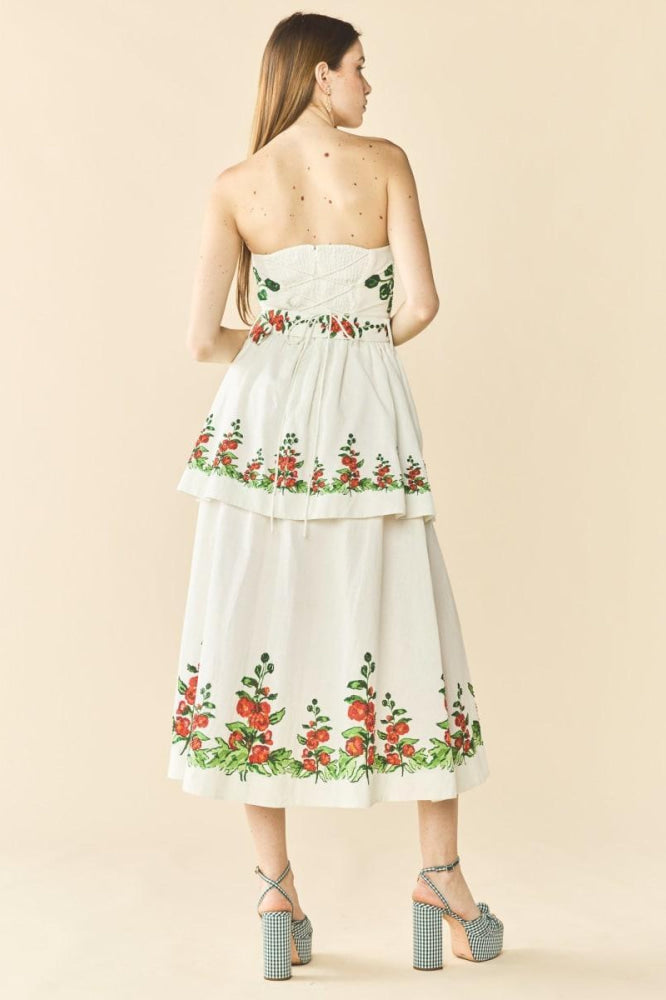 Daisy Dress x Larsen McDowell - White Larsen Watercolor - FINAL SALE - Dresses