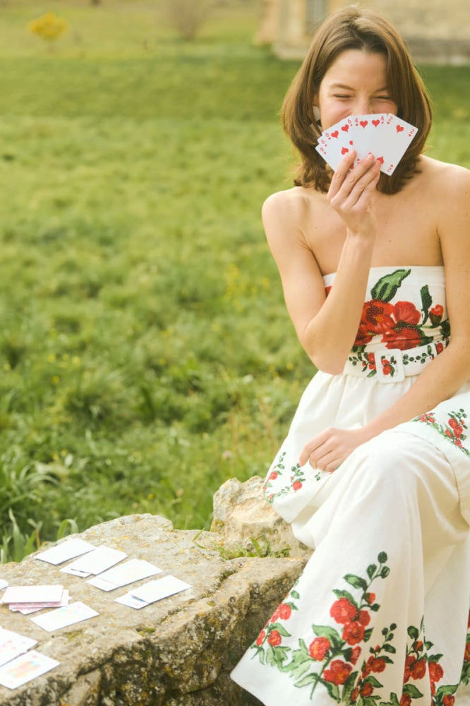 Daisy Dress x Larsen McDowell - White Larsen Watercolor - FINAL SALE - Dresses
