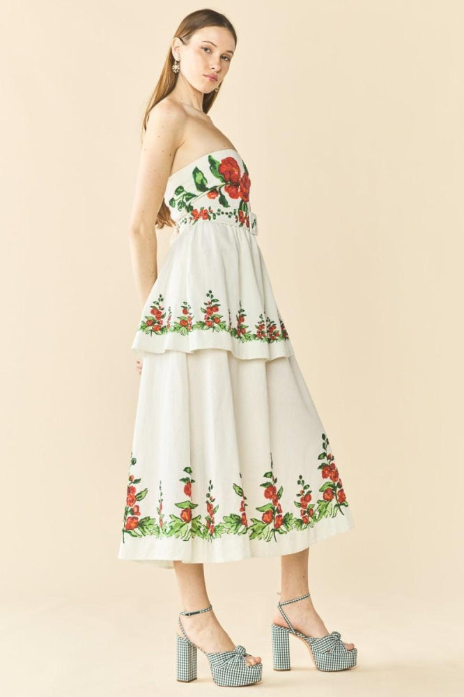 Daisy Dress x Larsen McDowell - White Larsen Watercolor - FINAL SALE - Dresses