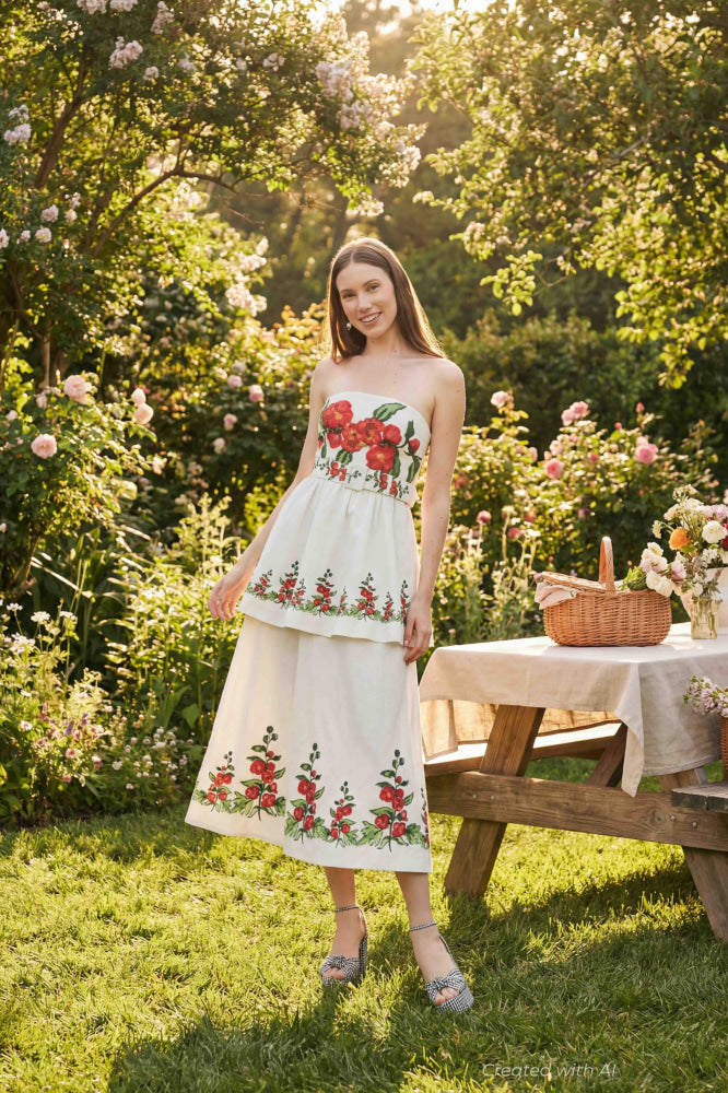 Daisy Dress x Larsen McDowell - White Larsen Watercolor - FINAL SALE - Dresses