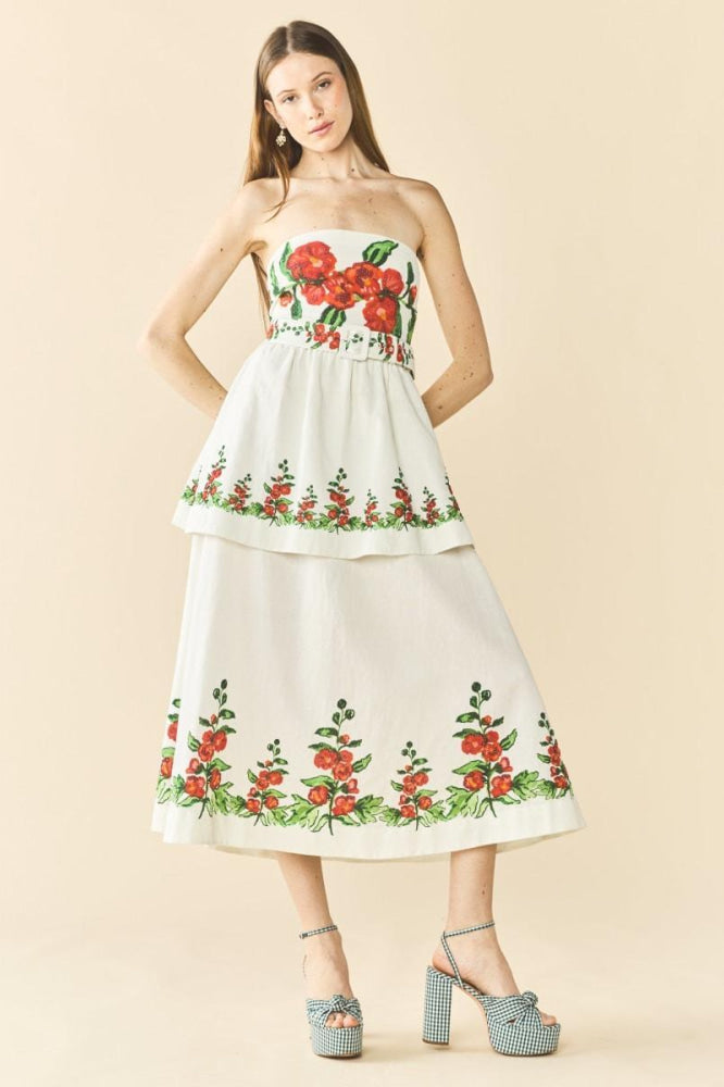 Daisy Dress x Larsen McDowell - White Larsen Watercolor - FINAL SALE - Dresses