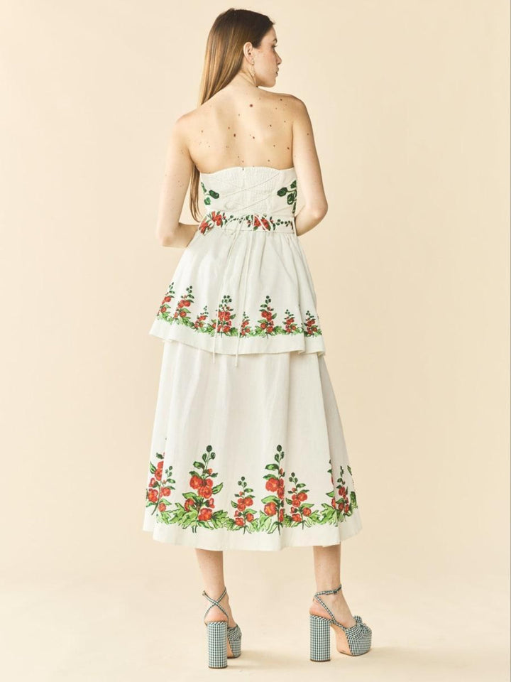 Daisy Dress x Larsen McDowell - White Larsen Watercolor - FINAL SALE - Dresses