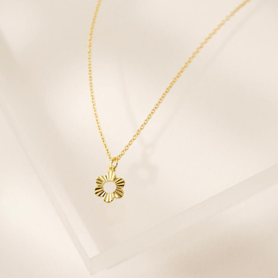 Daisy Fluted Necklace - One Size - Necklace