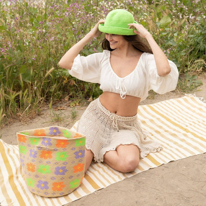 Daisy Shopper - Multicolored - One Size - Bucket Bag
