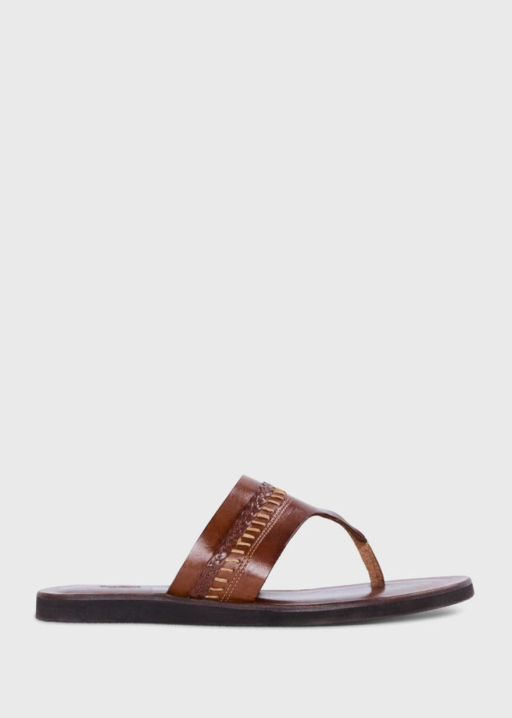 Dakar Leather Sandal - Medium Brown - Sandal