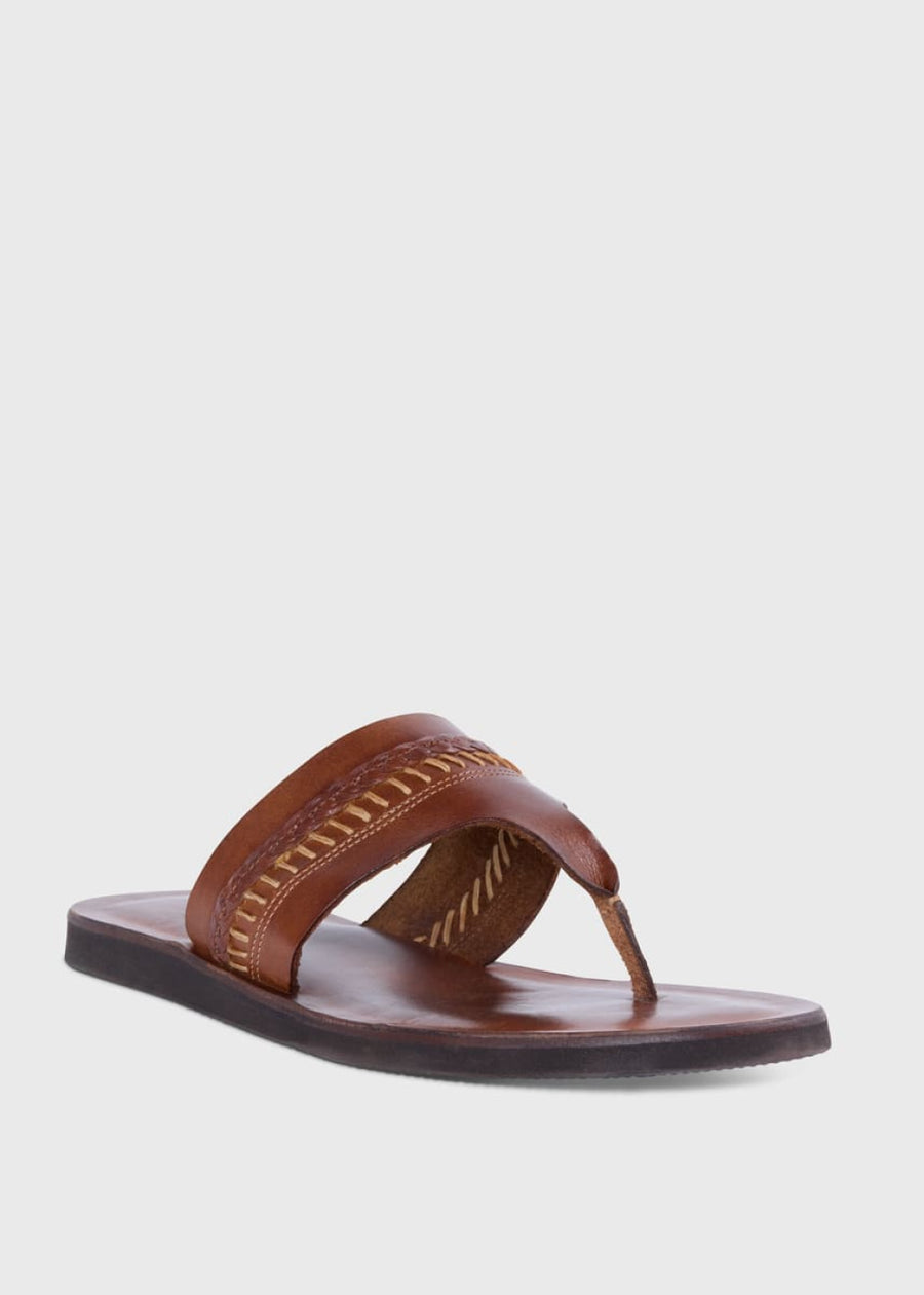 Dakar Leather Sandal - Medium Brown - Sandal