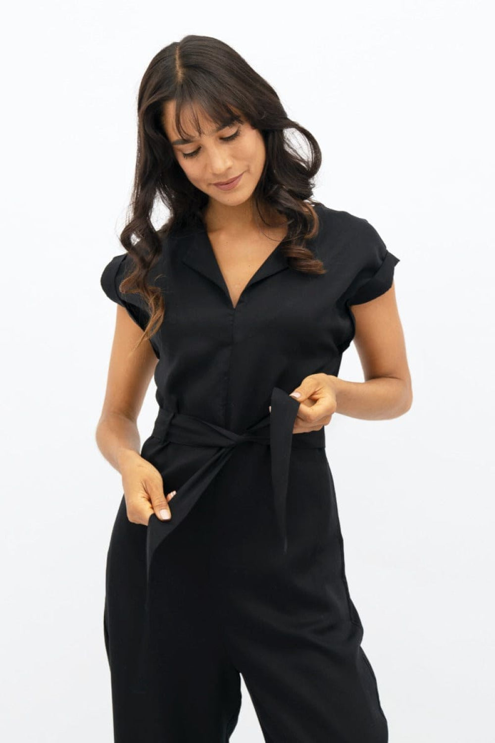 Dakar Straight Leg Jumpsuit - Licorice - XS - Jumpsuit