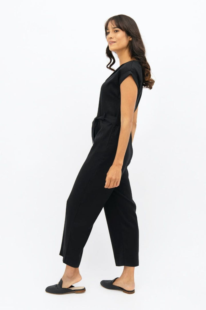 Dakar Straight Leg Jumpsuit - Licorice - XS - Jumpsuit