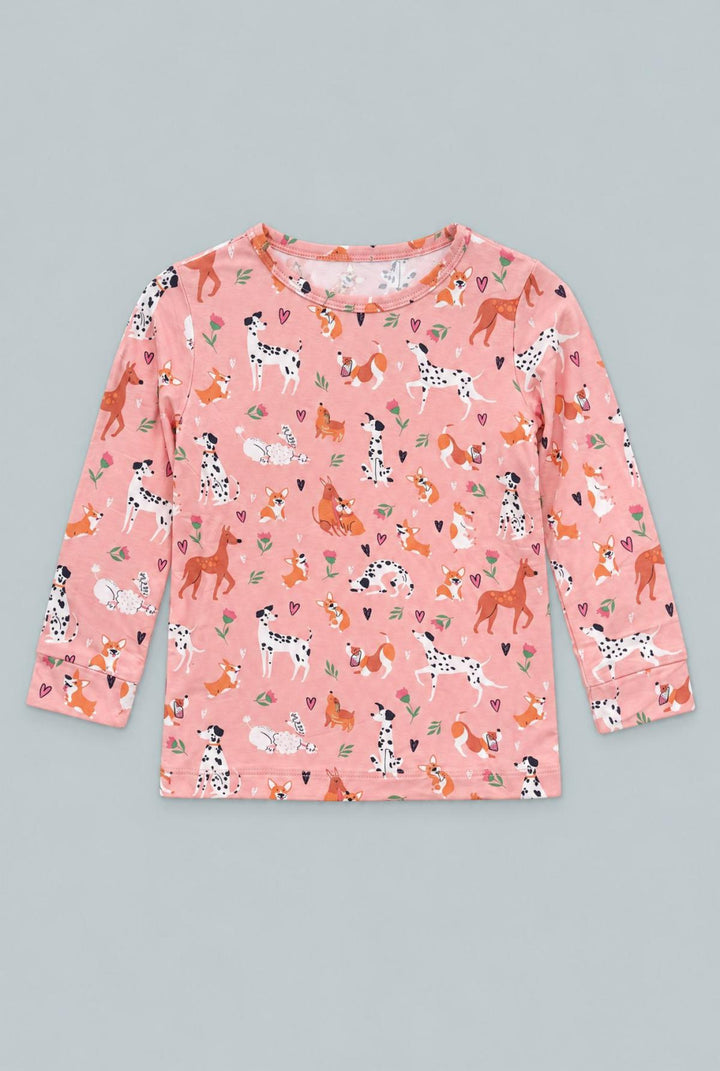Dalmatian Poodle Puppy Big Kid Pajama Set - Puppy Love - Pajamas