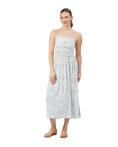Dana Dress - Azure Damask - Dresses