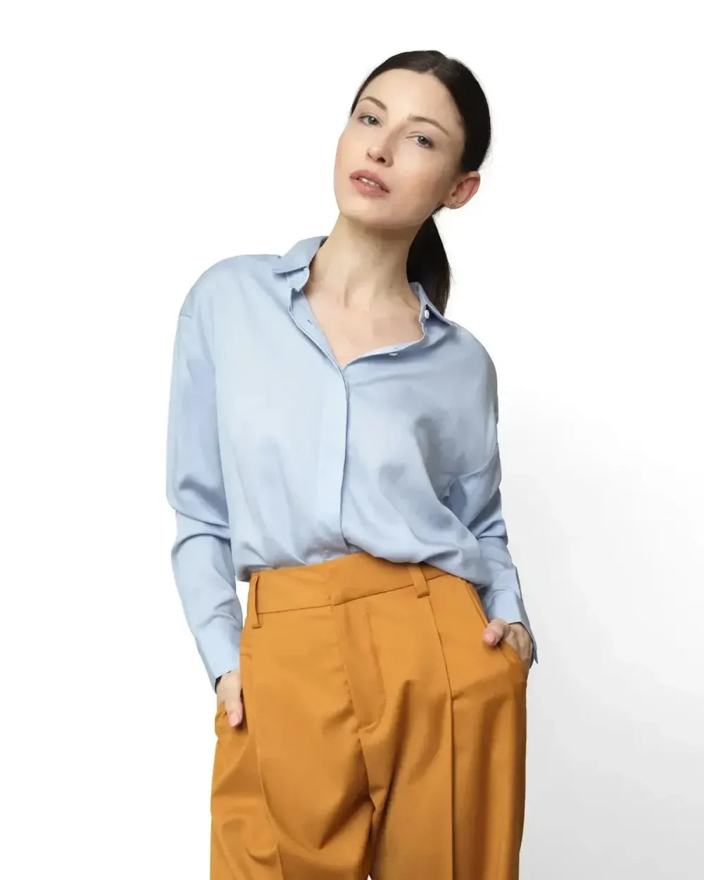 Dani Button Up - Ash Grey - Button Down Shirt