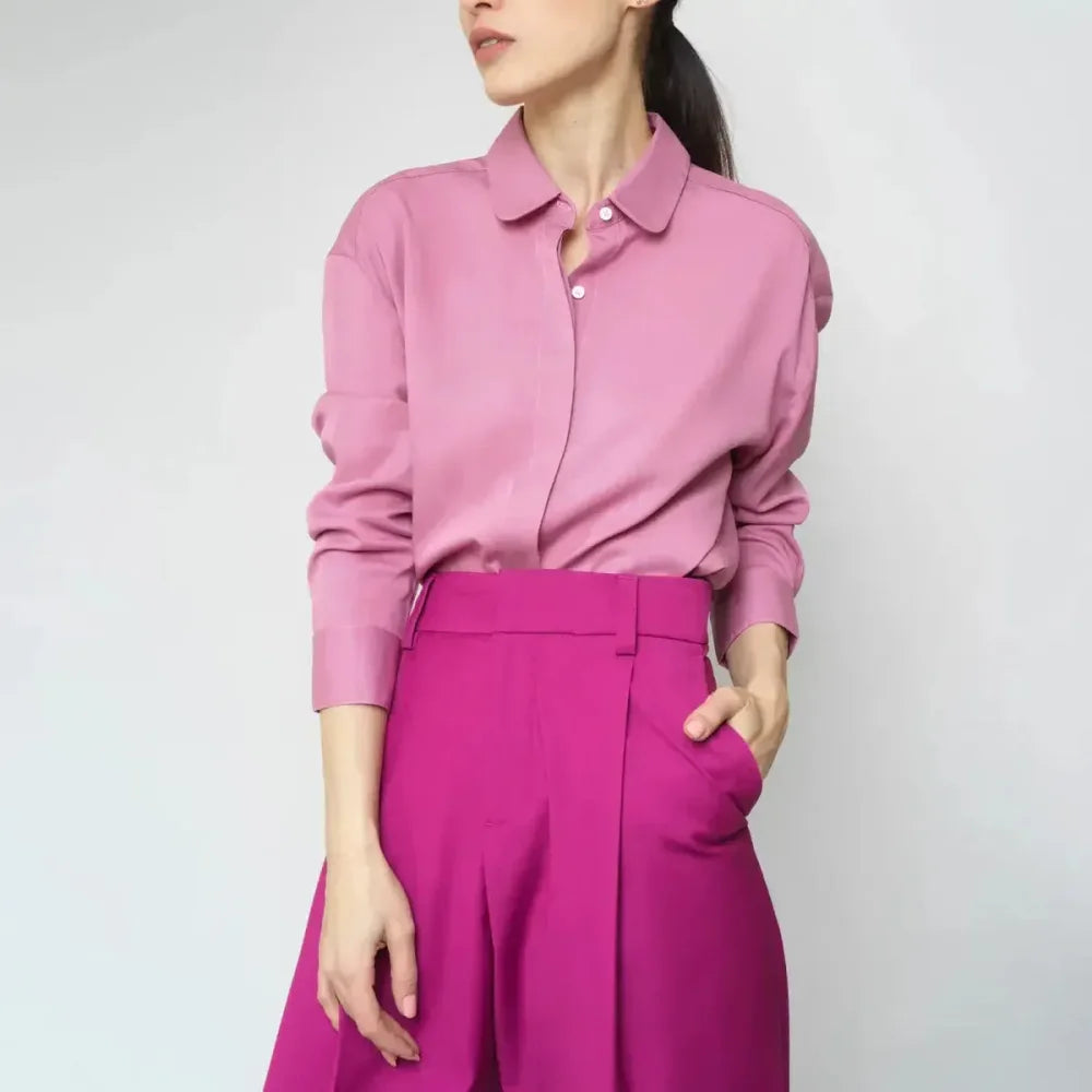 Dani Button Up - Rose Dust - Button Down Shirt