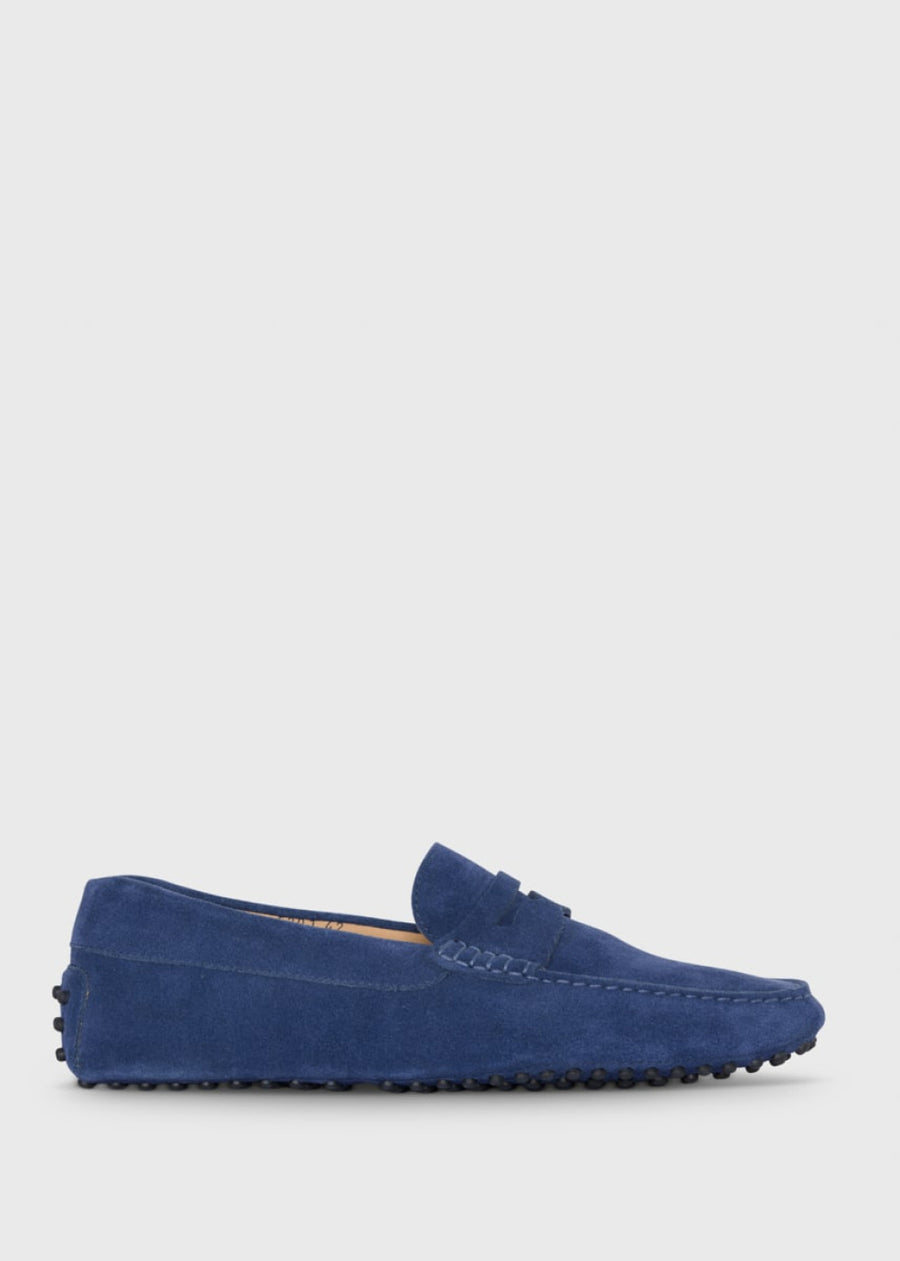 Dario Suede Driving Loafer - Sky Blue/Blue - Loafers