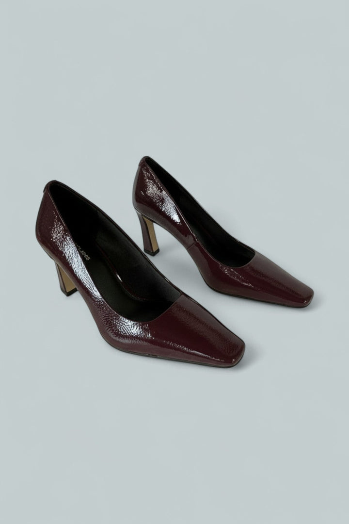 Darrah Crackled Patent Leather Pump - Red - 6.5 - Sandal