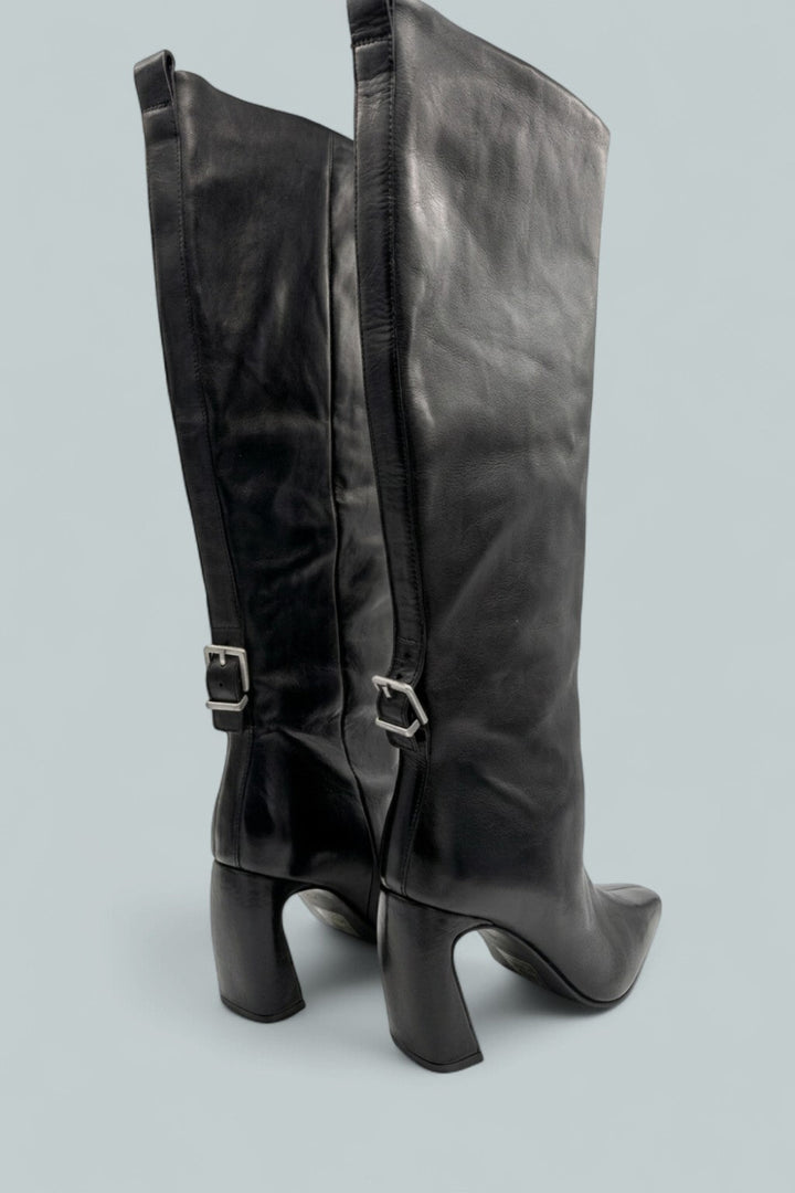 Date Night Tall Boots - Black Leather - 7.5 - Boots