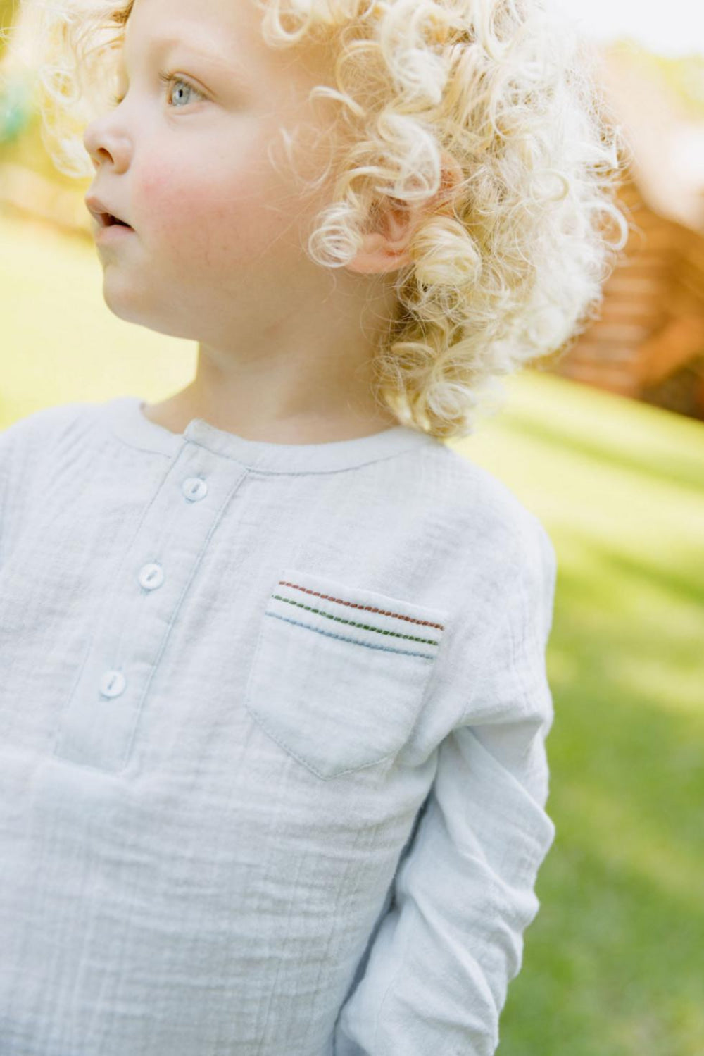 David Top in Hinting Blue - Henley