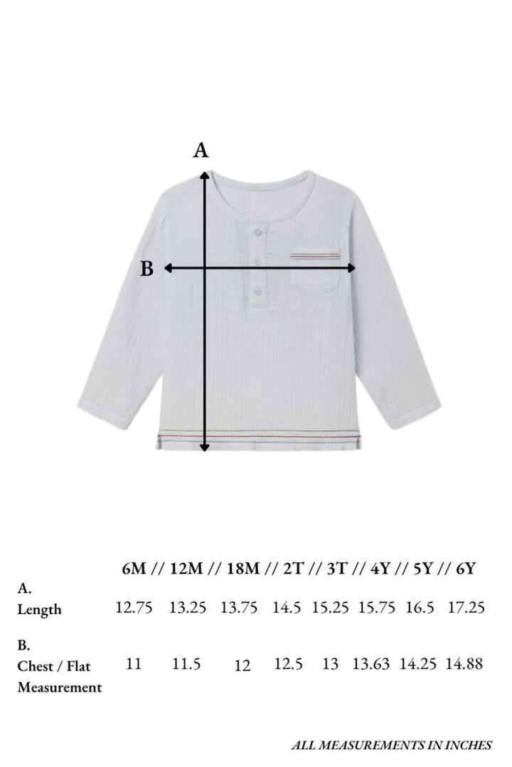 David Top in Hinting Blue - Henley