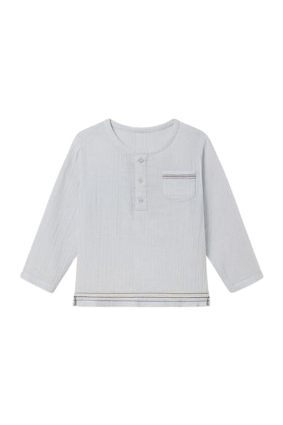 David Top in Hinting Blue - Henley