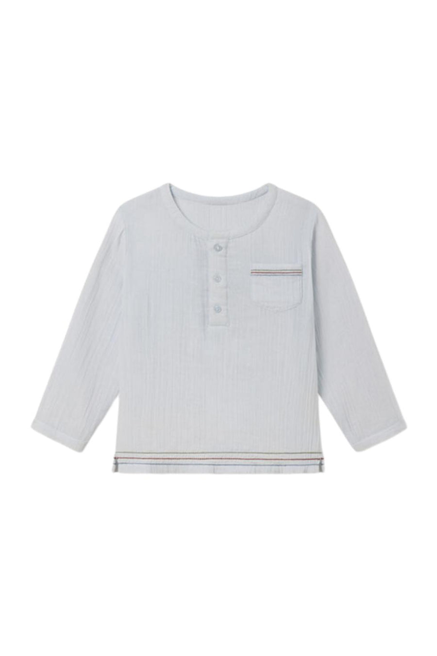 David Top in Hinting Blue - Henley