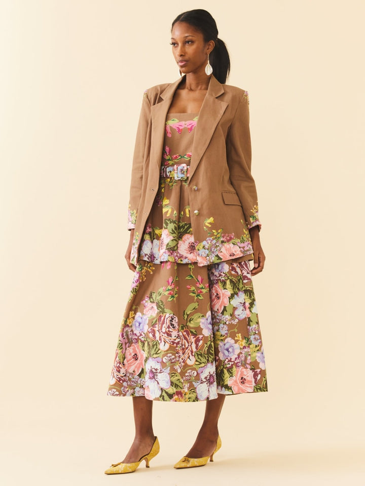 Sloan Blazer - Caramel Victorian Floral