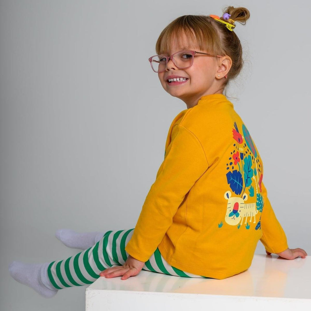 Long Sleeve Jungle Party T-shirt - Yellow
