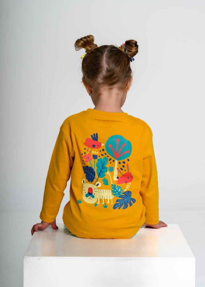 Long Sleeve Jungle Party T-shirt - Yellow