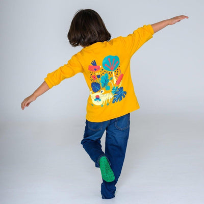 Long Sleeve Jungle Party T-shirt - Yellow