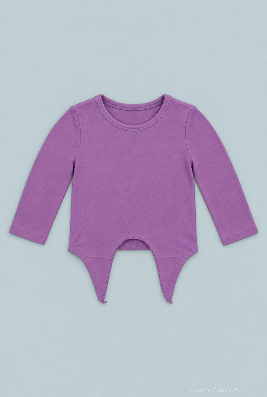 Deep Purple Long Sleeve Tie Top - Grape Jelly - Blouse