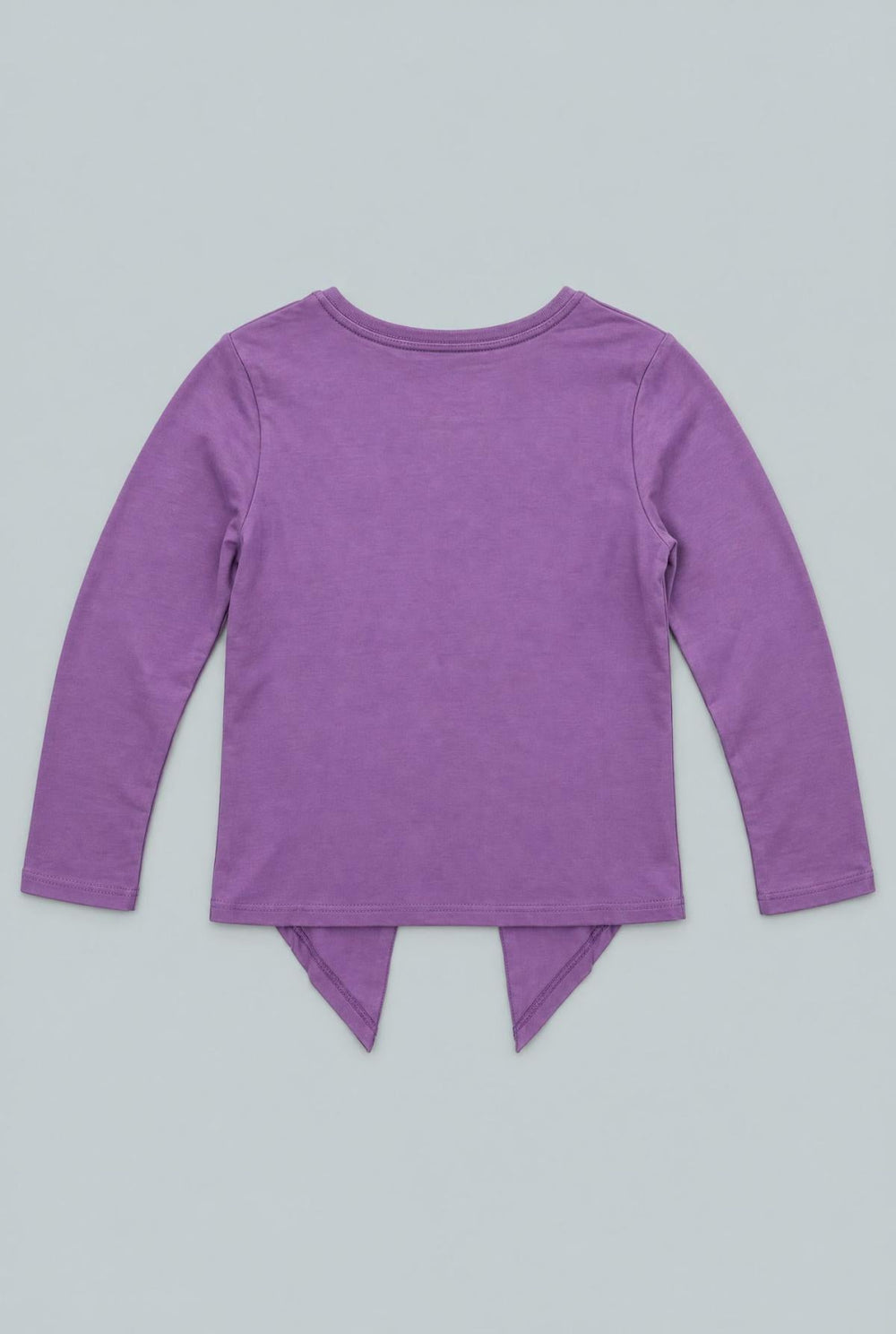 Deep Purple Long Sleeve Tie Top - Grape Jelly - Blouse