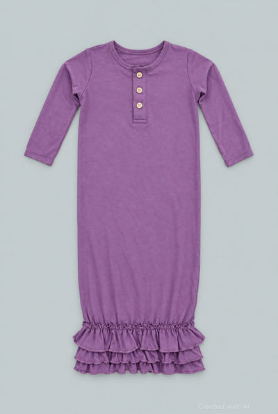 Deep Purple Ruffle Gown - Grape Jelly - OS - Gown