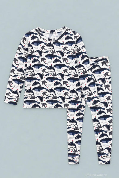 Deep Sea Creatures Whale Big Kid Pajama - A Whale Of A Tale - Pajamas