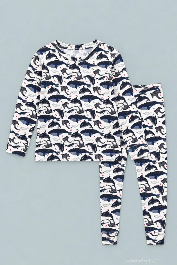 Deep Sea Creatures Whale Big Kid Pajama - A Whale Of A Tale - Pajamas