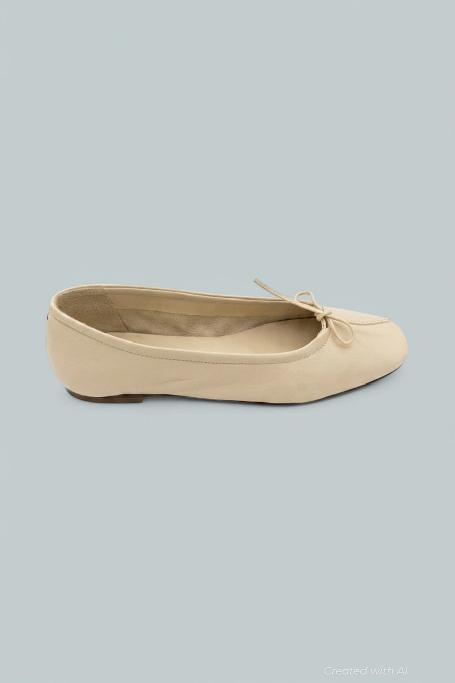 Delfina Bow Ballet Flats - Creamy - EU 38.5 - Flats