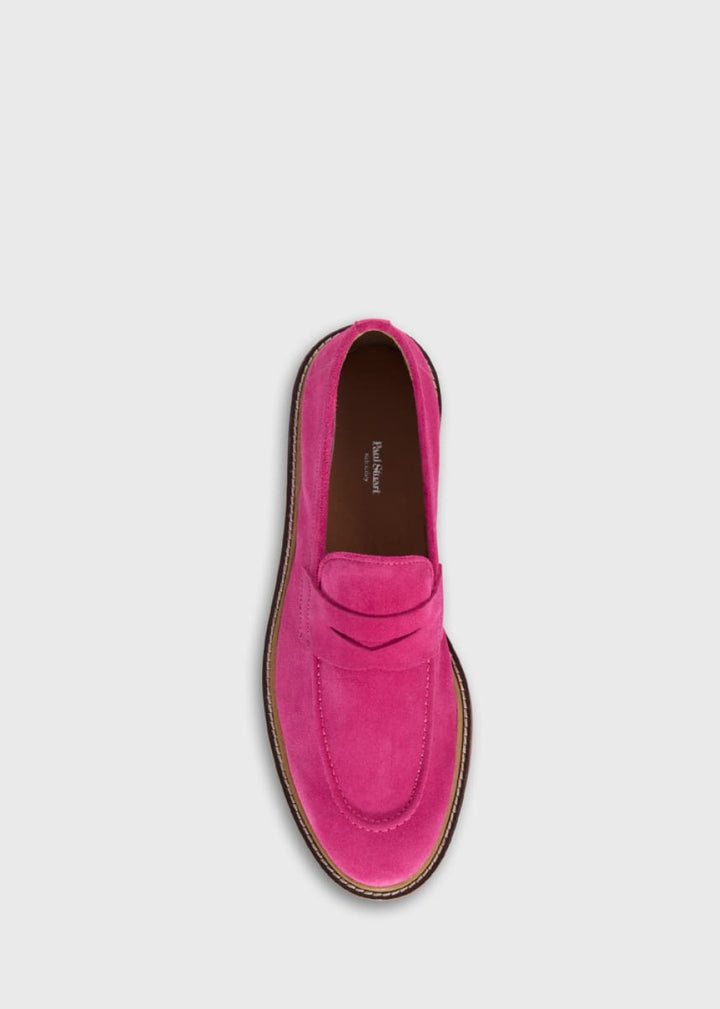 Delfino Nubuck Penny Loafer - Pink - Loafers